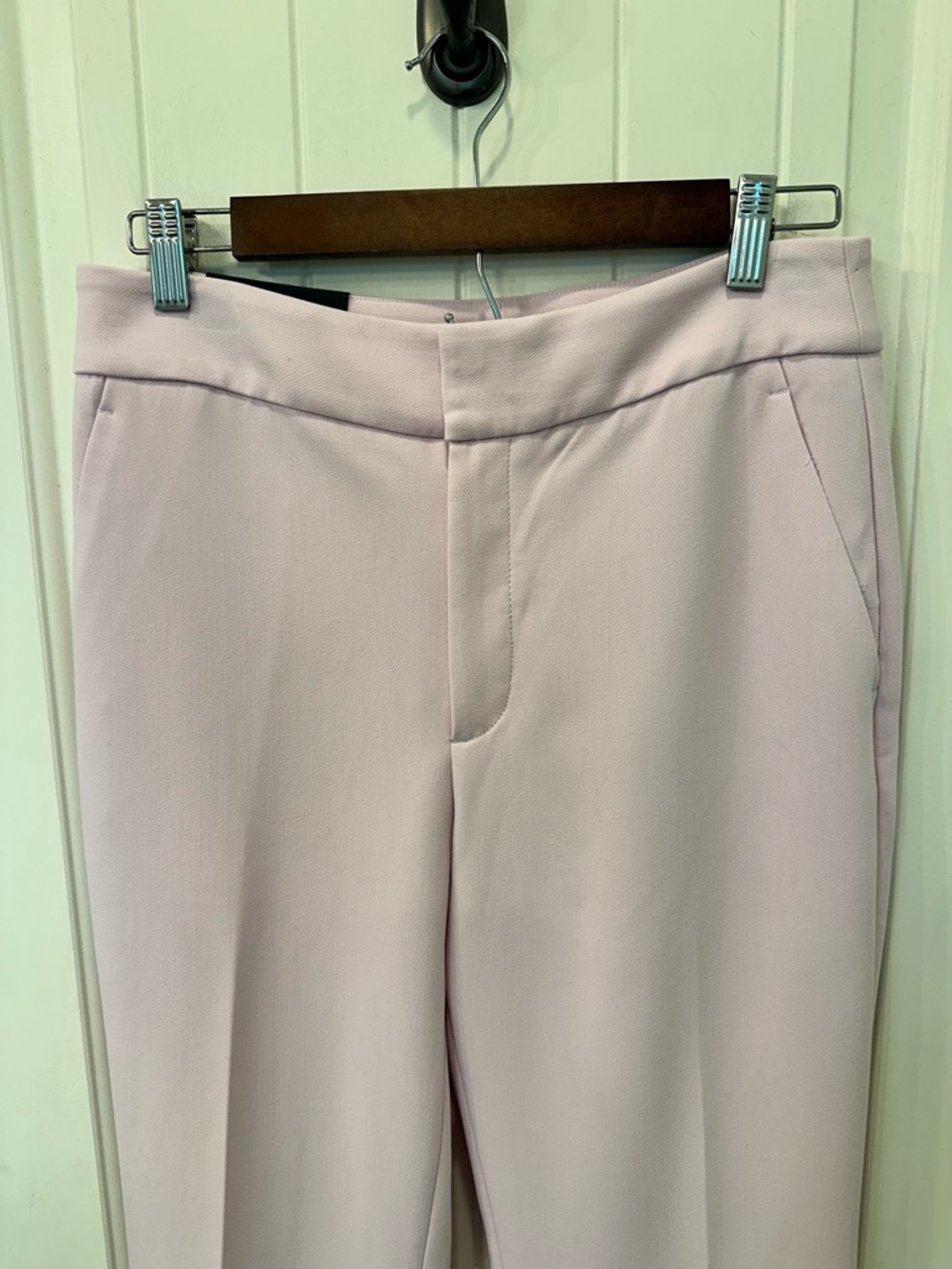 NWT Banana Republic Pink Flare Pants Washable Stretch Work Trousers High Rise 6 - Picture 3 of 7
